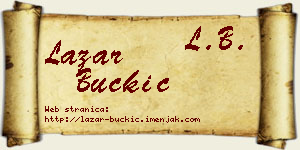 Lazar Buckić vizit kartica